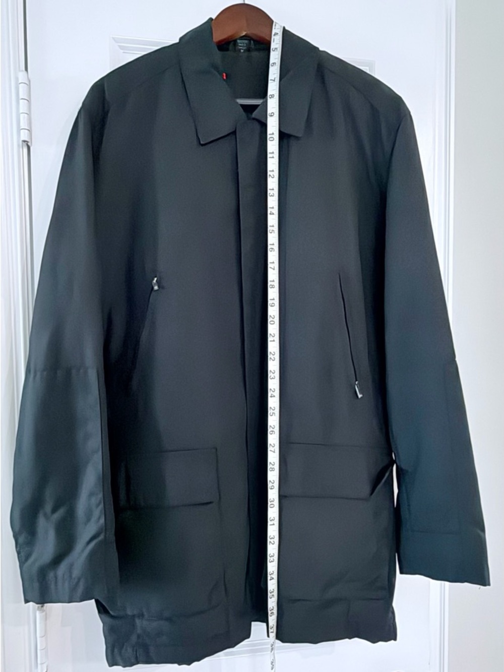 Men's Black Overcoat Jacket - Classic Lightweight Coat